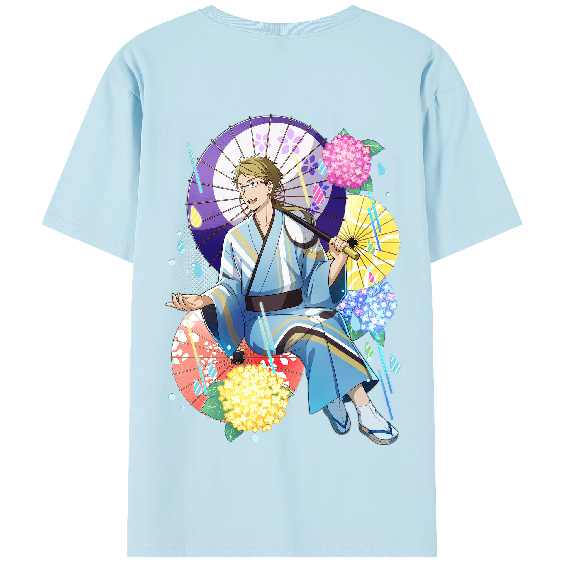 （画像用） 文豪ストレイドッグス Bungo Stray Dogs 綿100％半袖Tシャツ（背面プリント）
